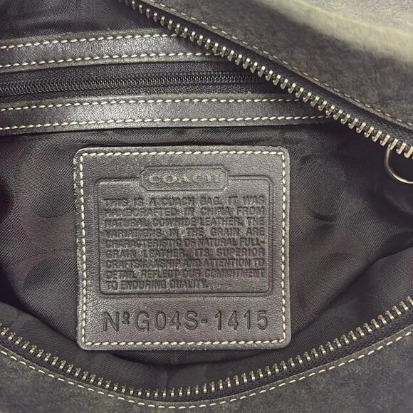 Auth COACH Legacy Soft Slim Leather Duffle 1415 Black Leather - Shoulder Bag - Picture 9 of 9